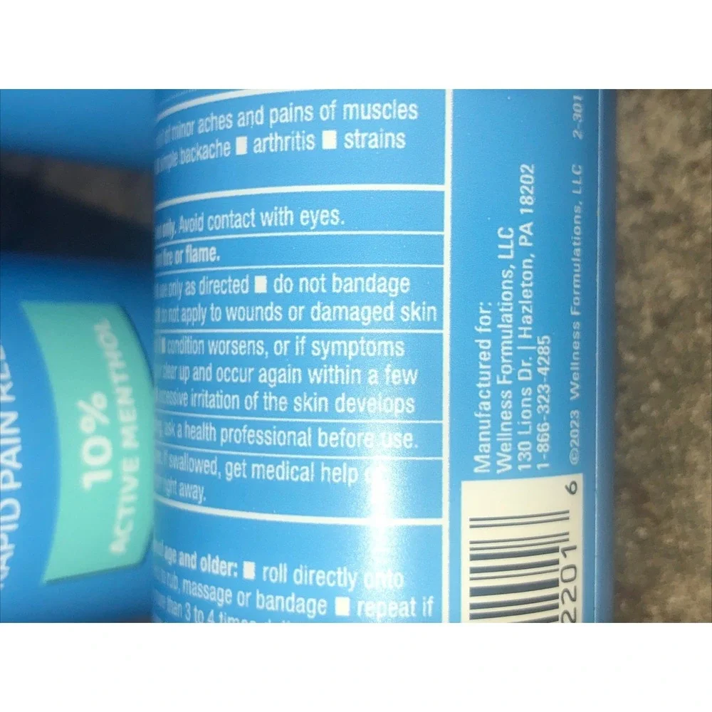 Ralli Menthol Rapid Pain Relief Roll-On Muscle Aches Arthritis 3 Oz Lot Of 3